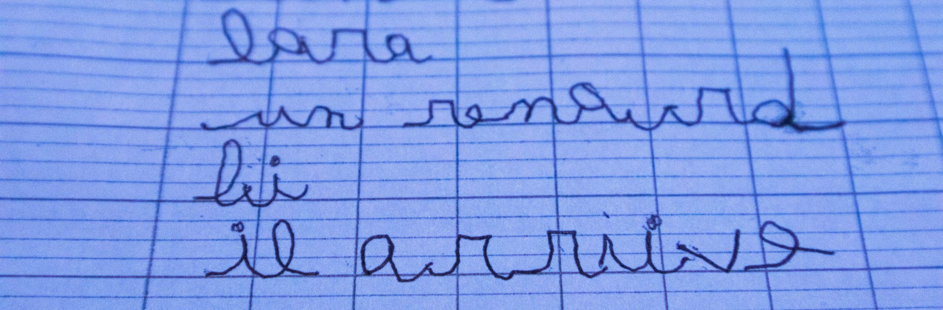 ecriture de mauvaise qualité